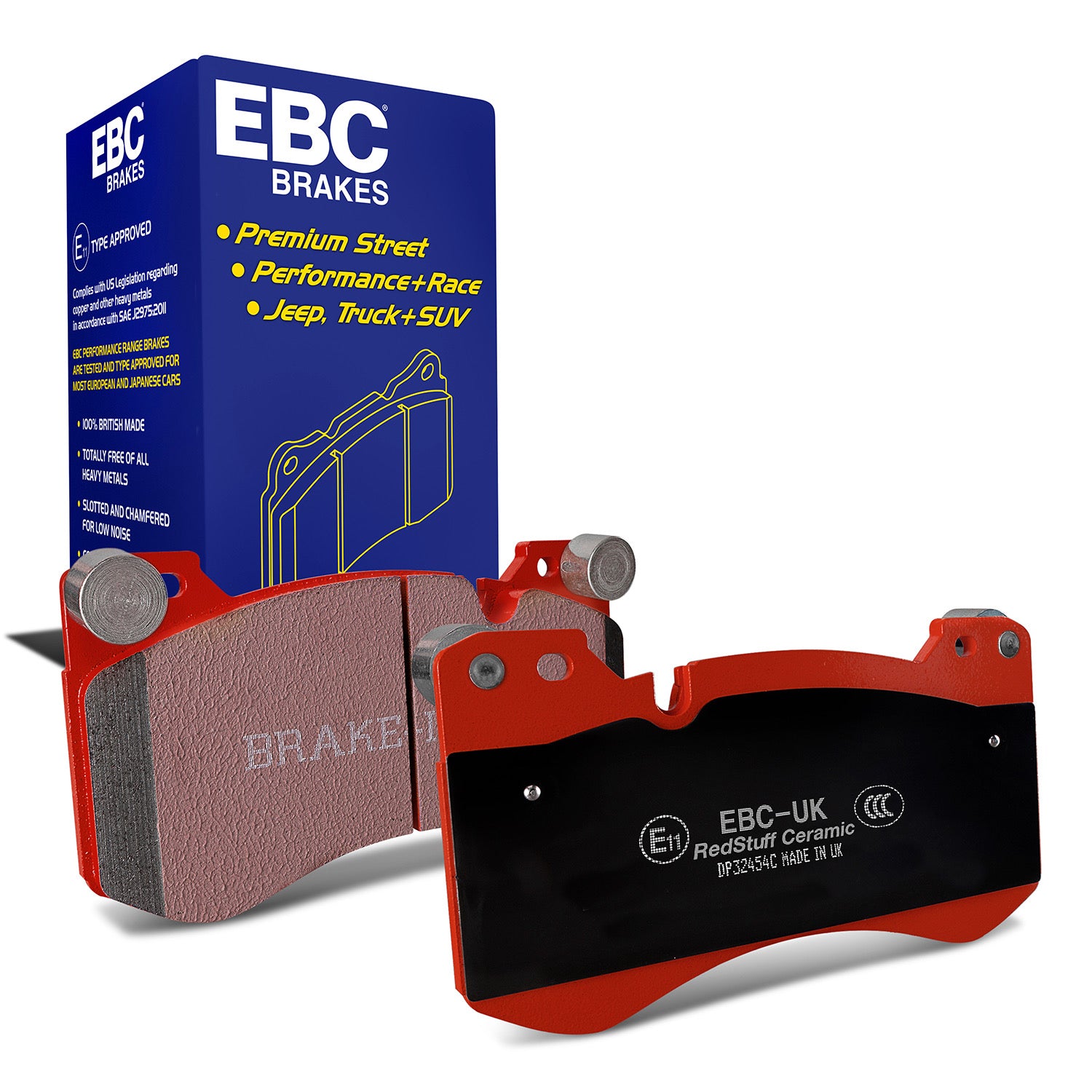 BMW M3 M4 Redstuff Brake Pad Set - EBC Brakes DP32454C (FRONTS)