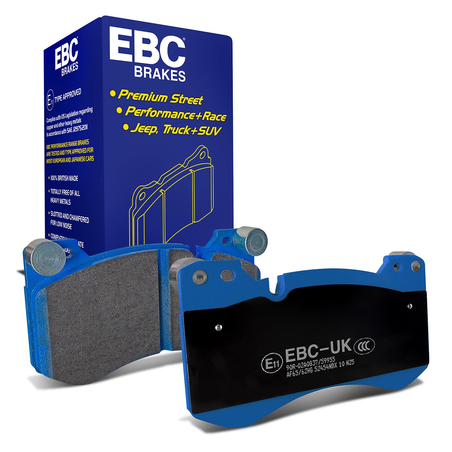 BMW M3 M4 Bluestuff Brake Pad Set - EBC Brakes DP52454NDX (FRONTS)
