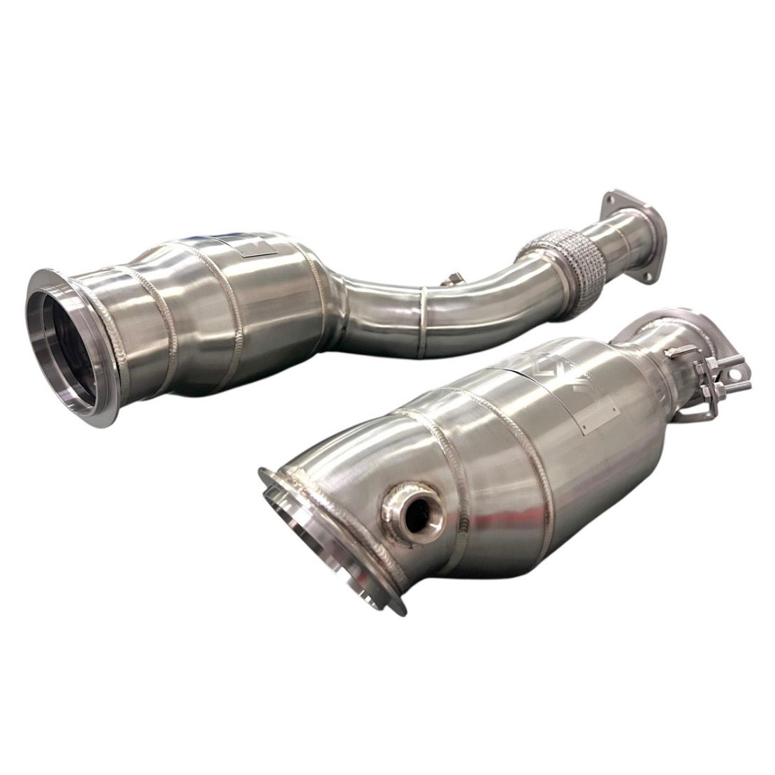 MAD BMW S58 Catted 300 CEL Downpipes M2 M3 M4 G87 G80 G82 G83 W/ No CEL Guarantee & Flex Section