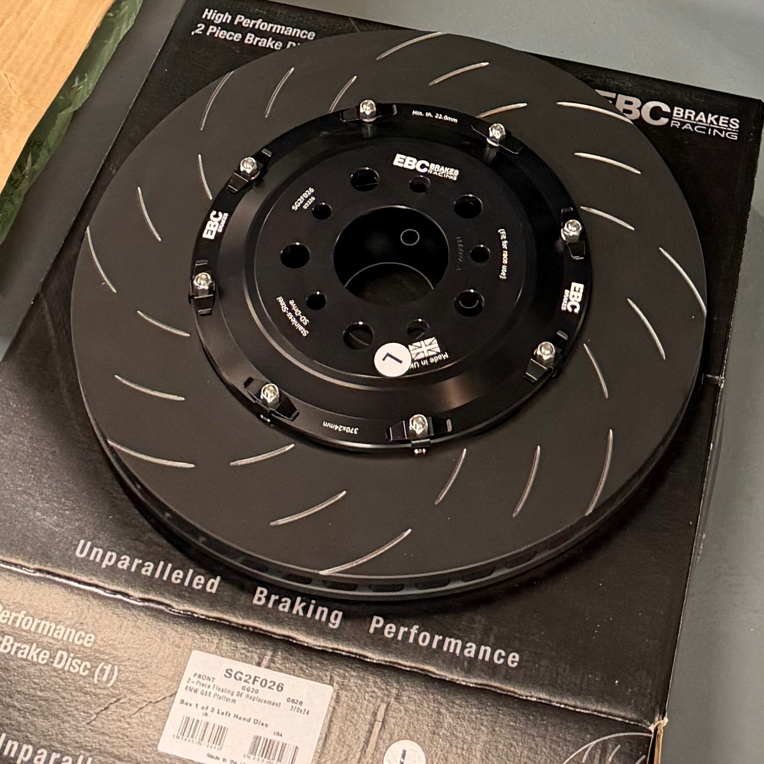 EBC G8X SG2F026 REAR Racing 2-Piece Rotors – BMW M3 / M4 (G80/G82) + M2 (G87)