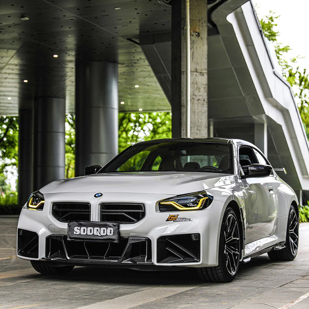SOOQOO V2 BMW M2 G87 Front Grille In Prepreg Carbon Fiber (T-405)