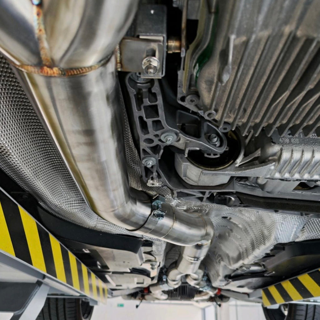 MAD BMW G8x M3 M4 S58 Resonated Single Midpipe (Brace Included)