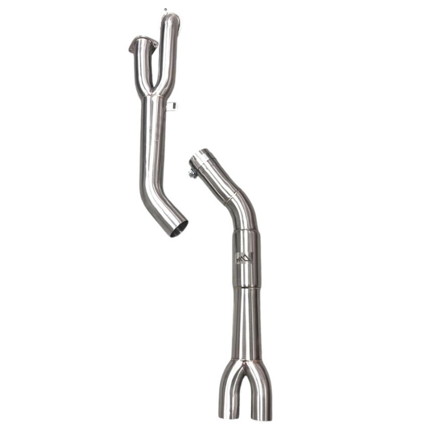 MAD BMW G8x M3 M4 S58 Resonated Single Midpipe (Brace Included)