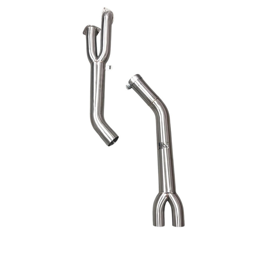 MAD BMW G8x M3 M4 S58 Non-Resonated Single Midpipe (Brace Included)