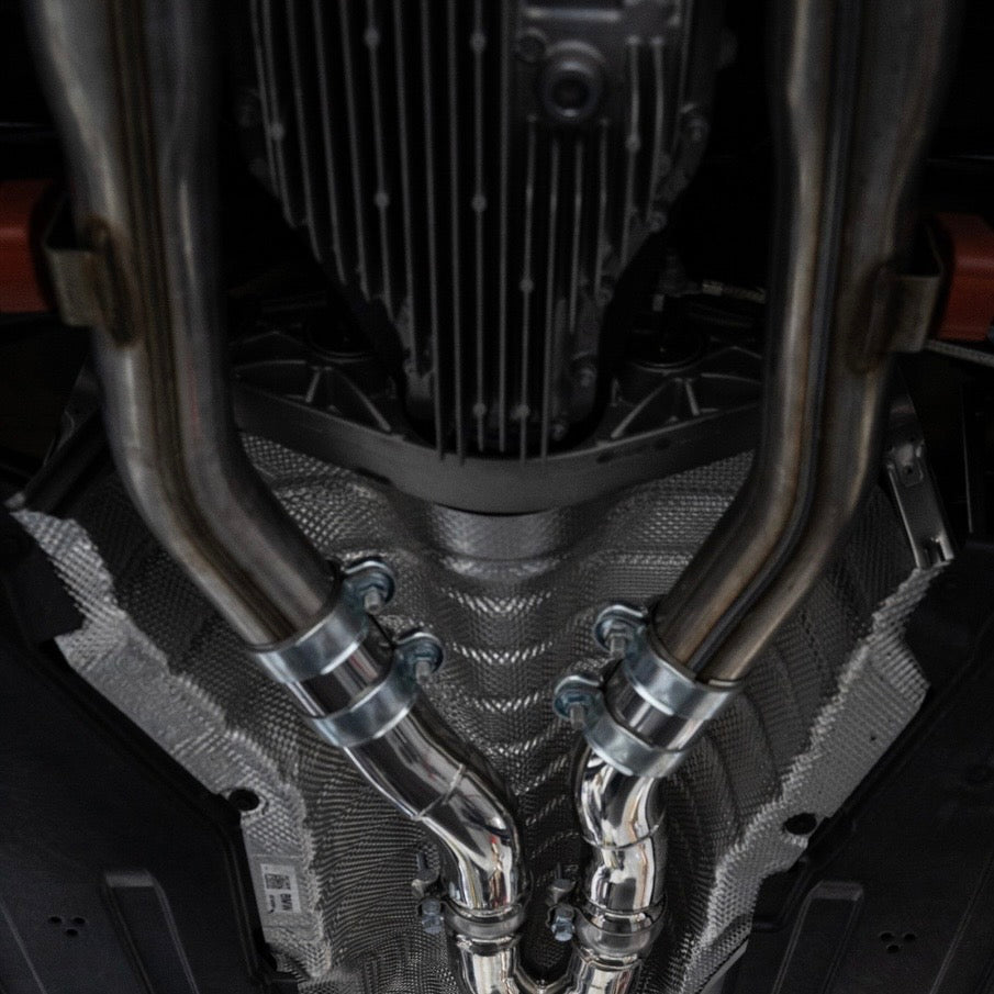 MAD BMW G8x M3 M4 S58 Non-Resonated Single Midpipe (Brace Included)