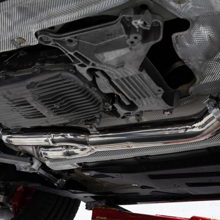 MAD BMW G8x M3 M4 S58 Non-Resonated Single Midpipe (Brace Included)