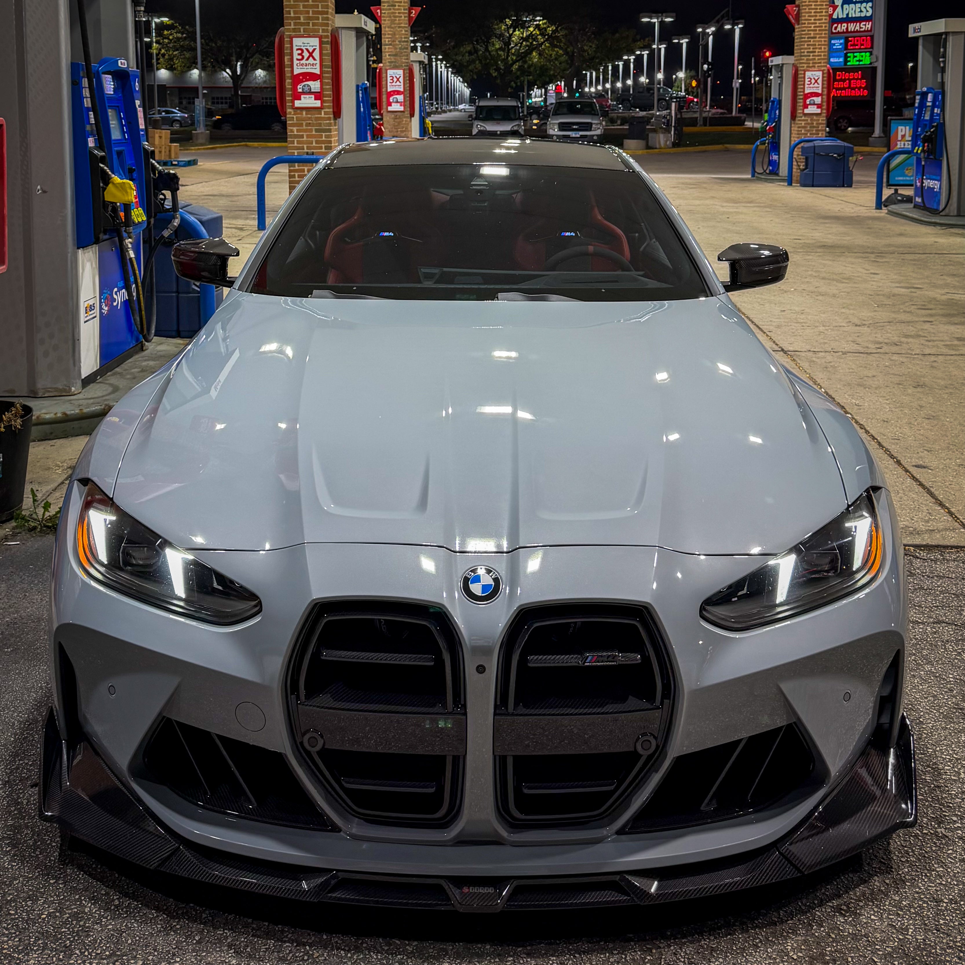 SOOQOO V1 BMW G8x M3 M4 Front Lip In Prepreg Carbon Fiber T-321