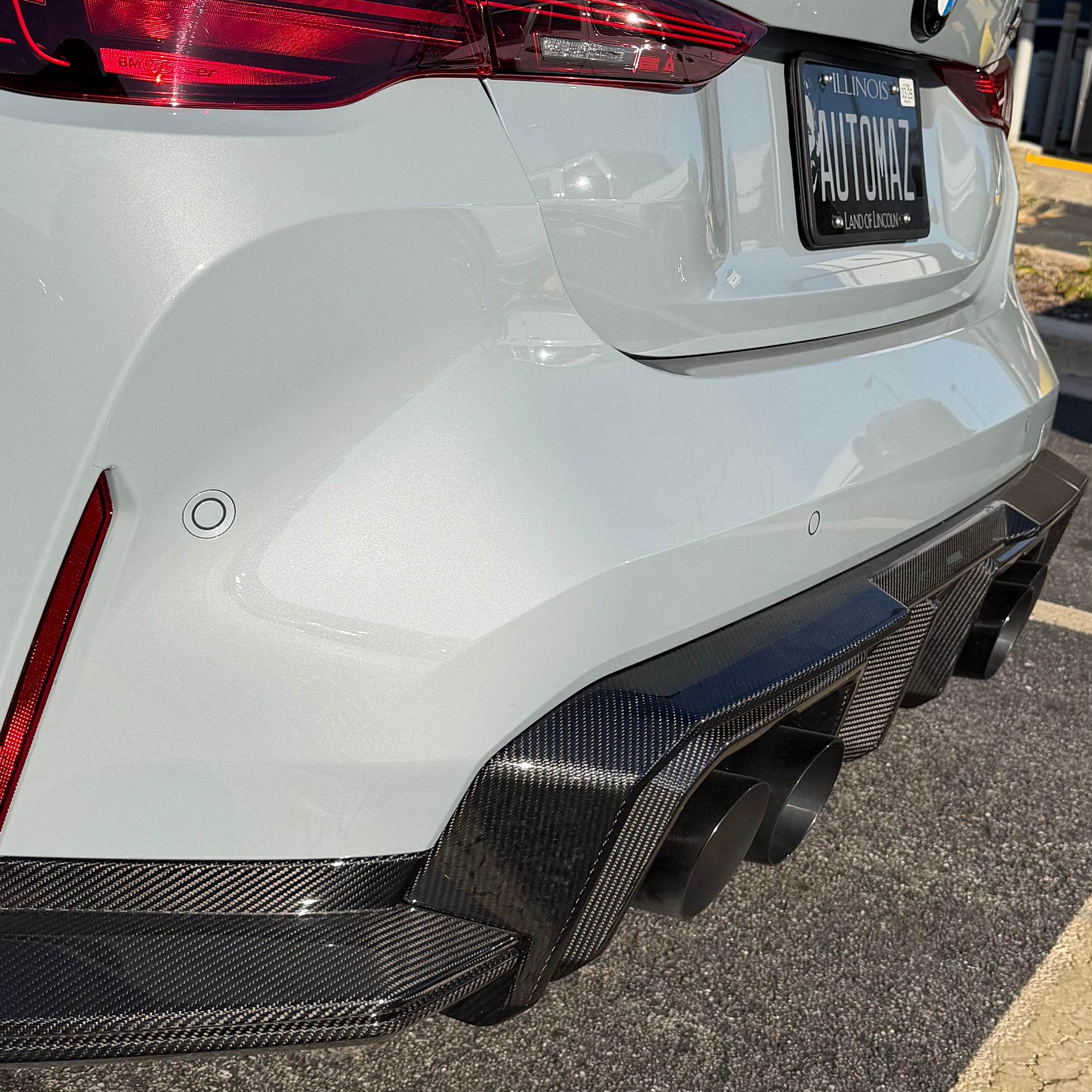 SOOQOO V2 BMW M4 G82 G83 Rear Diffuser In Prepreg Carbon Fiber T-519A & T-518