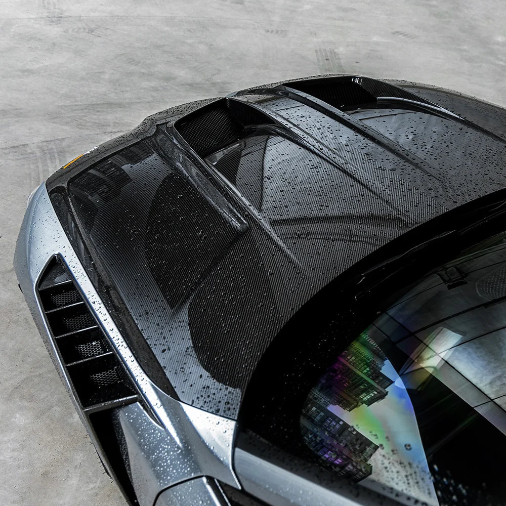 SOOQOO BMW M3 G80 M4 G82 VENTED HOOD IN PREPREG CARBON FIBER