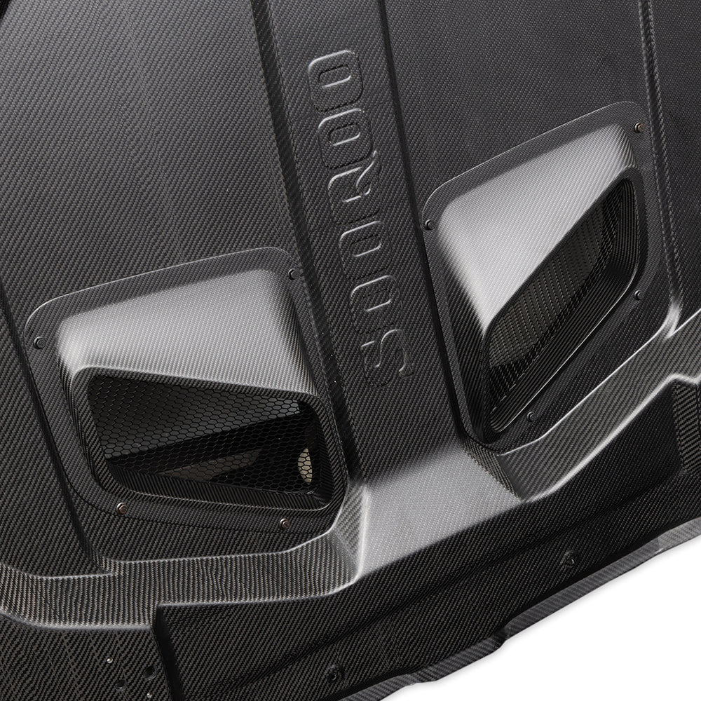 SOOQOO BMW M3 G80 M4 G82 VENTED HOOD IN PREPREG CARBON FIBER