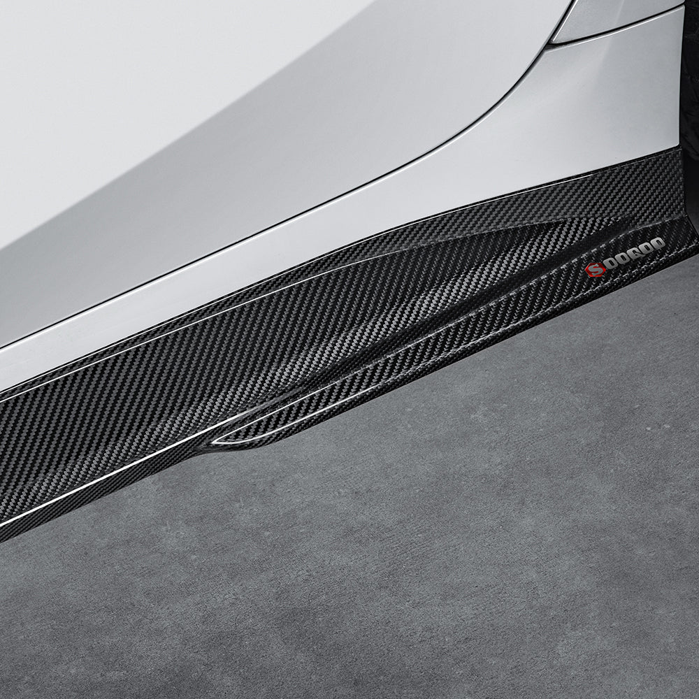 SOOQOO BMW M4 G82 Side Skirt In Prepreg Carbon Fiber T-325