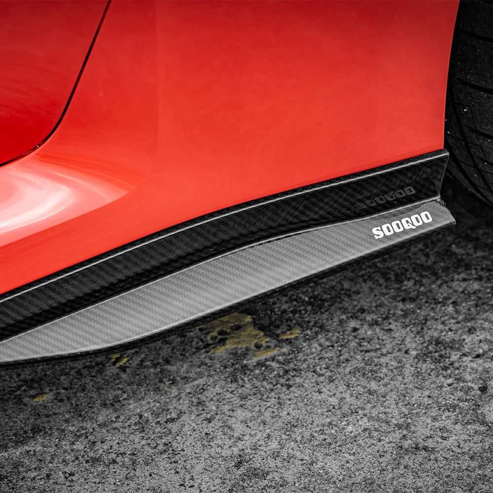 SOOQOO BMW M2 G87 Side Skirt In Prepreg Carbon Fiber T-335